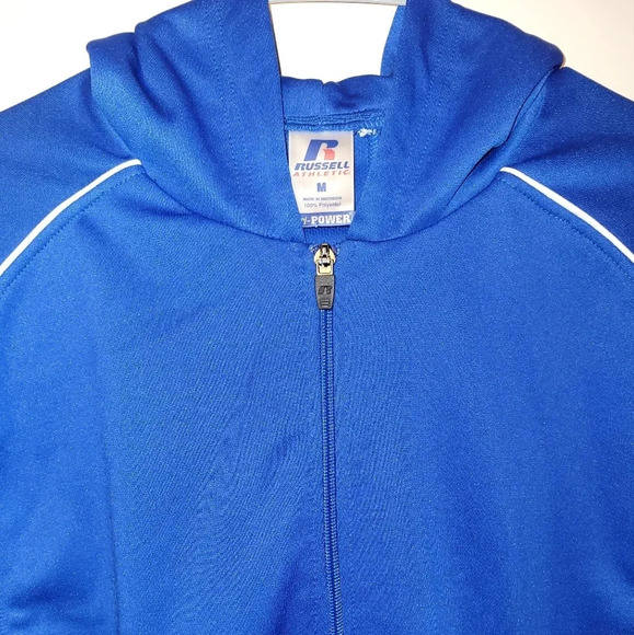 Vintage Russell Athletic Warm Up/Starter hooded short sleeve jacket - Picture 6 of 12